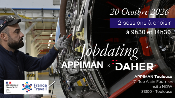 Image d'illustration de l'actualité Job Dating aéronautique à Toulouse : APPIMAN recrute pour Daher le 20 octobre
